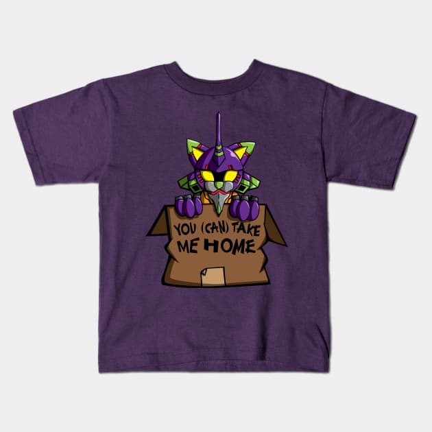 Eva Kitty Unit 1 Kids T-Shirt by Rodimus13